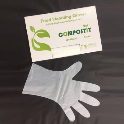 Cornstarch Made Disposable Biodegradable Gloves Certificated Compostable